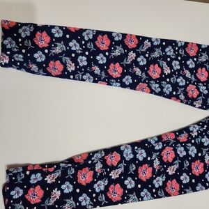 Self Esteem Blue and Pink Jeggings with Flowers Design, Size L